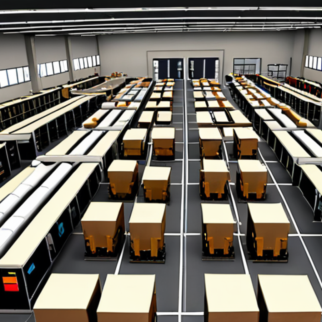 **
Prompt: "A bustling supply chain management office. Focus on diverse activities: procurement, logistics, inventory management. Show data analytics dashboards and modern ERP systems. Capture the collaborative and efficient environment. Emphasize technology."
**