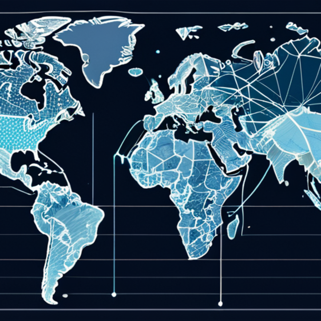 Modern Supply Chain Visualization**
"A bright, modern depiction of a global supply chain network, showing interconnected nodes representing manufacturing, distribution, and retail. Use subtle lines and glows to show the flow of goods. Depict diverse people collaborating virtually on dashboards. Safe for work. Professional illustration. High-resolution, vibrant colors, clean design, fully clothed, appropriate attire."
**