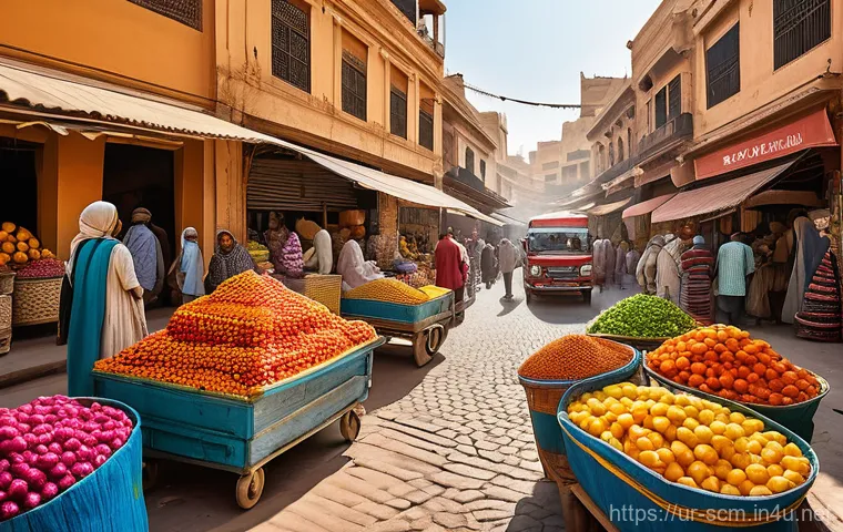 공급망관리의 중요성과 미래 전망 - **Prompt: The Vibrant Heart of Commerce**
"A wide-angle, highly detailed photograph capturing a ...