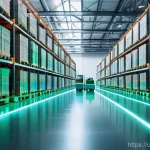 공급망관리 전문가들의 추천 리소스 - **Prompt 1: Futuristic Smart Warehouse with AI-Powered Inventory Management**
    "A vibrant, wide-a...